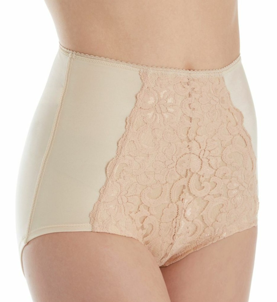 Lace Panties * | Shop Shape Smoothing High Waist Full Brief Panty With Lace S4002