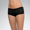 Lace Panties * | Glamor Model Hanky Panky Signature Lace Boyshort Panties 2 Pack 4812Pk Black/Chai