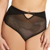 Brief Panties * | New Collections Curvy Kate Scantilly Unchained High Waist Brief Panty St6208 Black