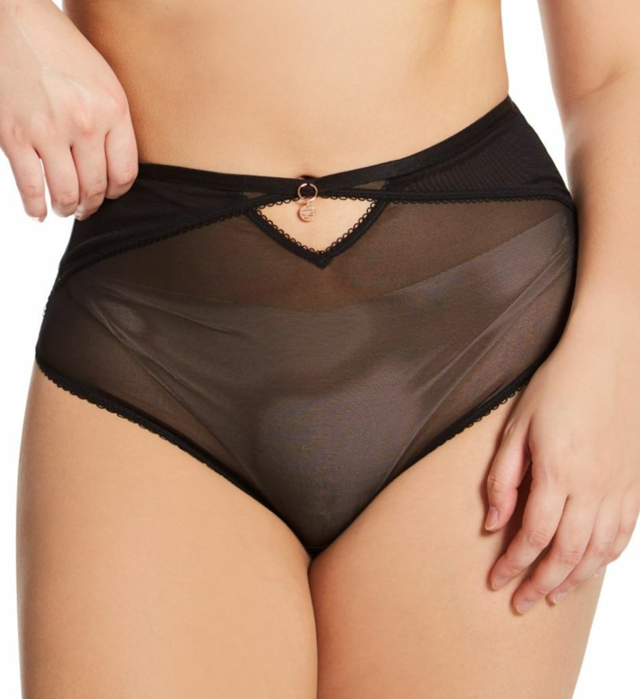 Brief Panties * | New Collections Curvy Kate Scantilly Unchained High Waist Brief Panty St6208 Black