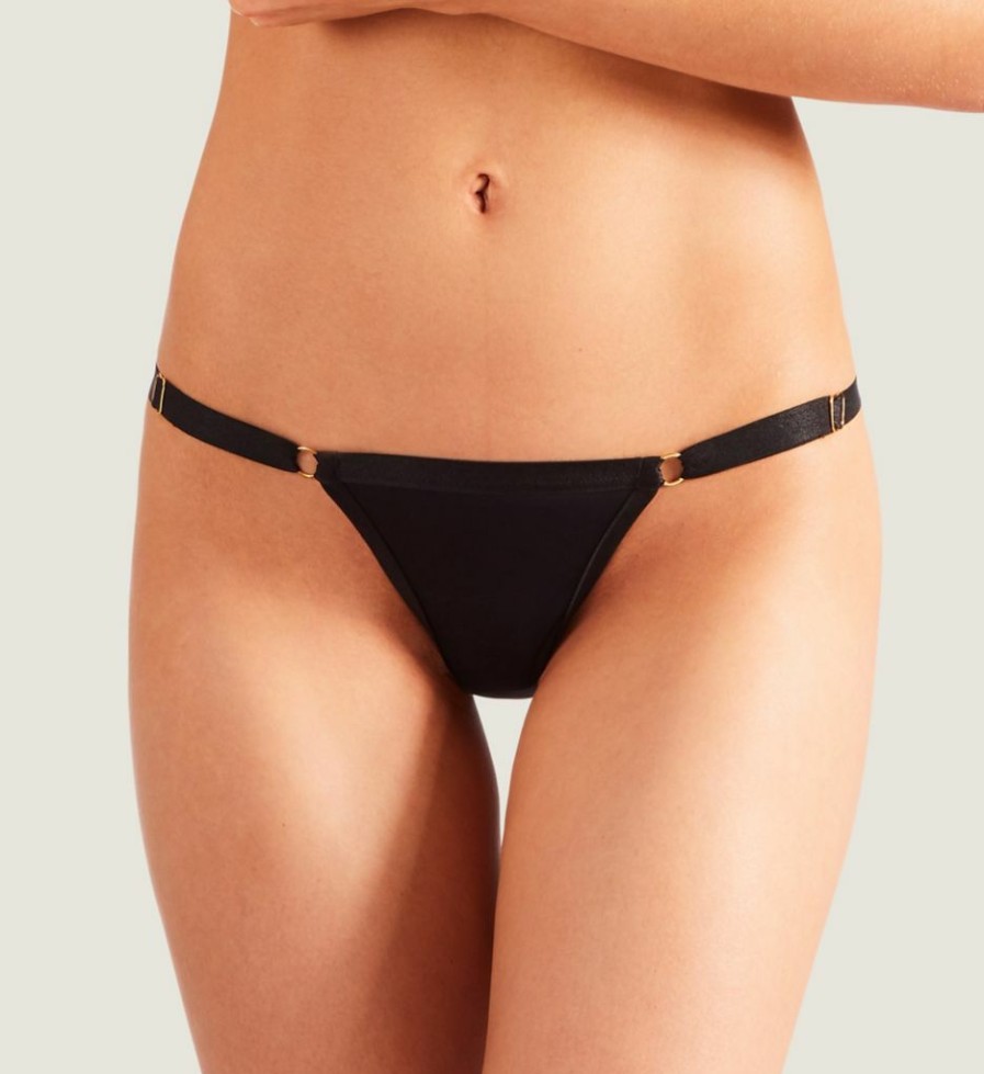 Brief Panties * | Fantastic Model Aubade Boite A Desir Mini Coeur Brief Panty P020H Black