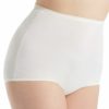 Brief Panties * | Discount Shadowline Plus Size Nylon Classics Full Brief Panty 17017P