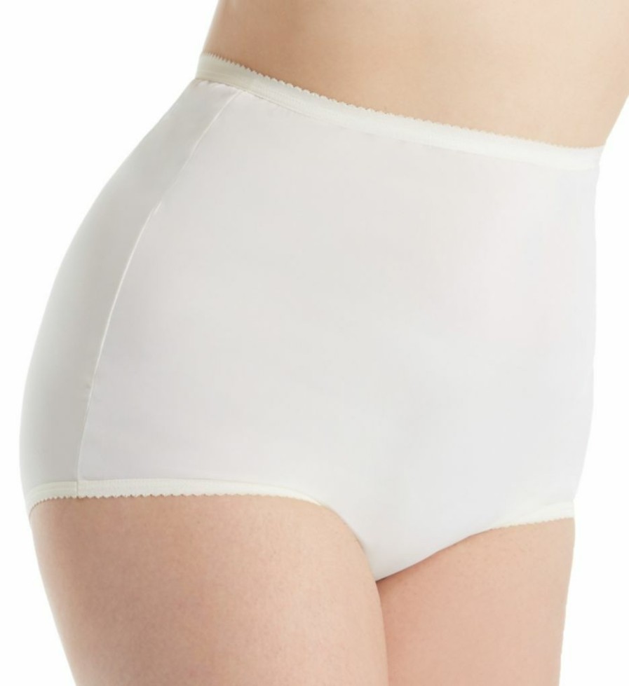 Brief Panties * | Discount Shadowline Plus Size Nylon Classics Full Brief Panty 17017P