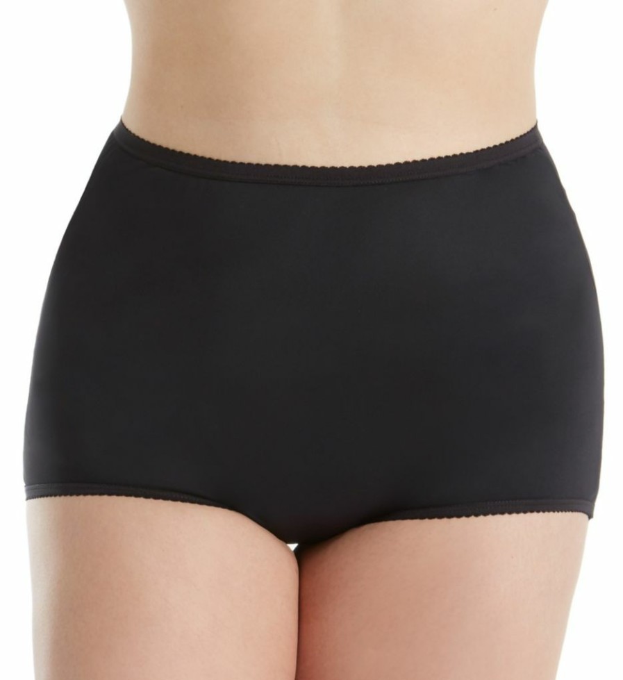 Brief Panties * | Discount Shadowline Plus Size Nylon Classics Full Brief Panty 17017P