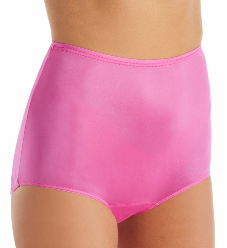 Brief Panties * | Exceptional Design Shadowline Hidden Elastic Nylon Classic Brief Panty 17032