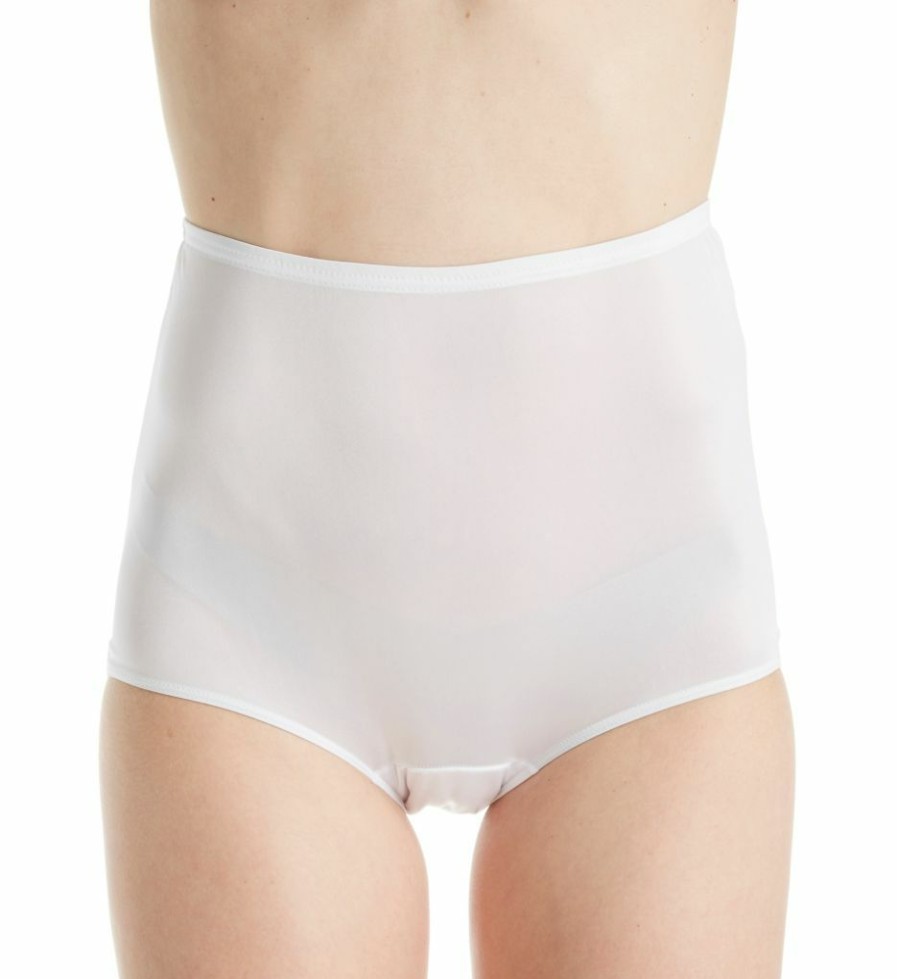 Brief Panties * | Exceptional Design Shadowline Hidden Elastic Nylon Classic Brief Panty 17032