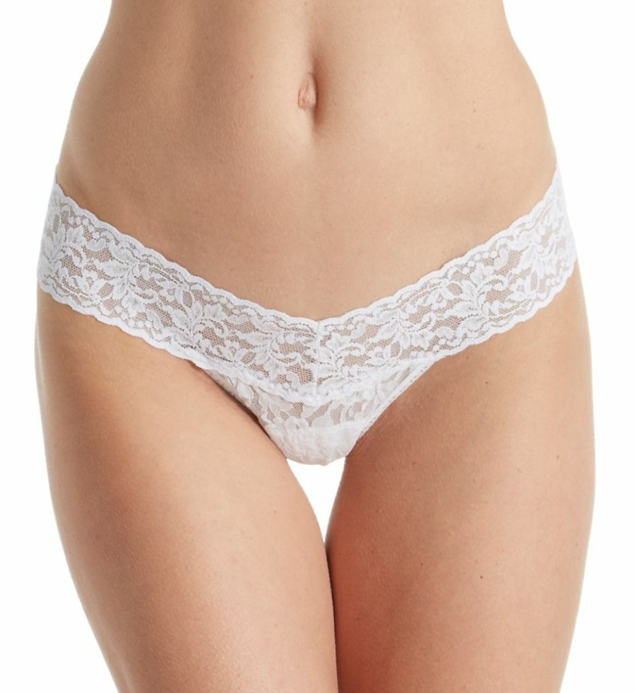 Lace Panties * | Original Model Hanky Panky Signature Lace Low Rise Thong 3 Pack 49113Pk