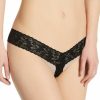 Thong Panties * | Free Delivery Hanky Panky After Midnight Naughty & Nice Boxed Thong Set 49Nnpk Black/Red