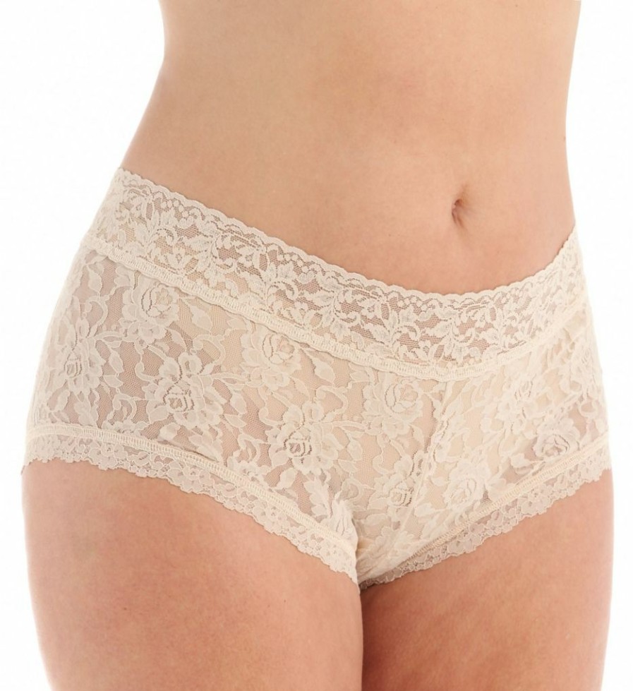 Lace Panties * | Exceptional Design Hanky Panky Signature Lace Plus Wide Band Boyshort Panty 481281X