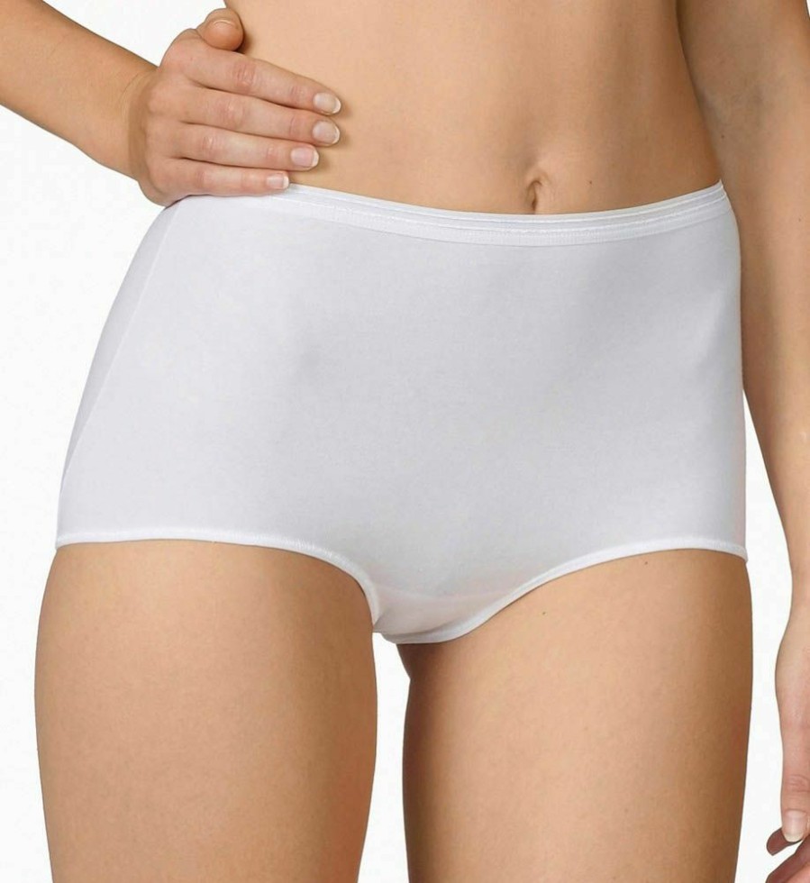 Brief Panties * | Excellent Calida Comfort Stretch Cotton Full Brief Panties 23024 White