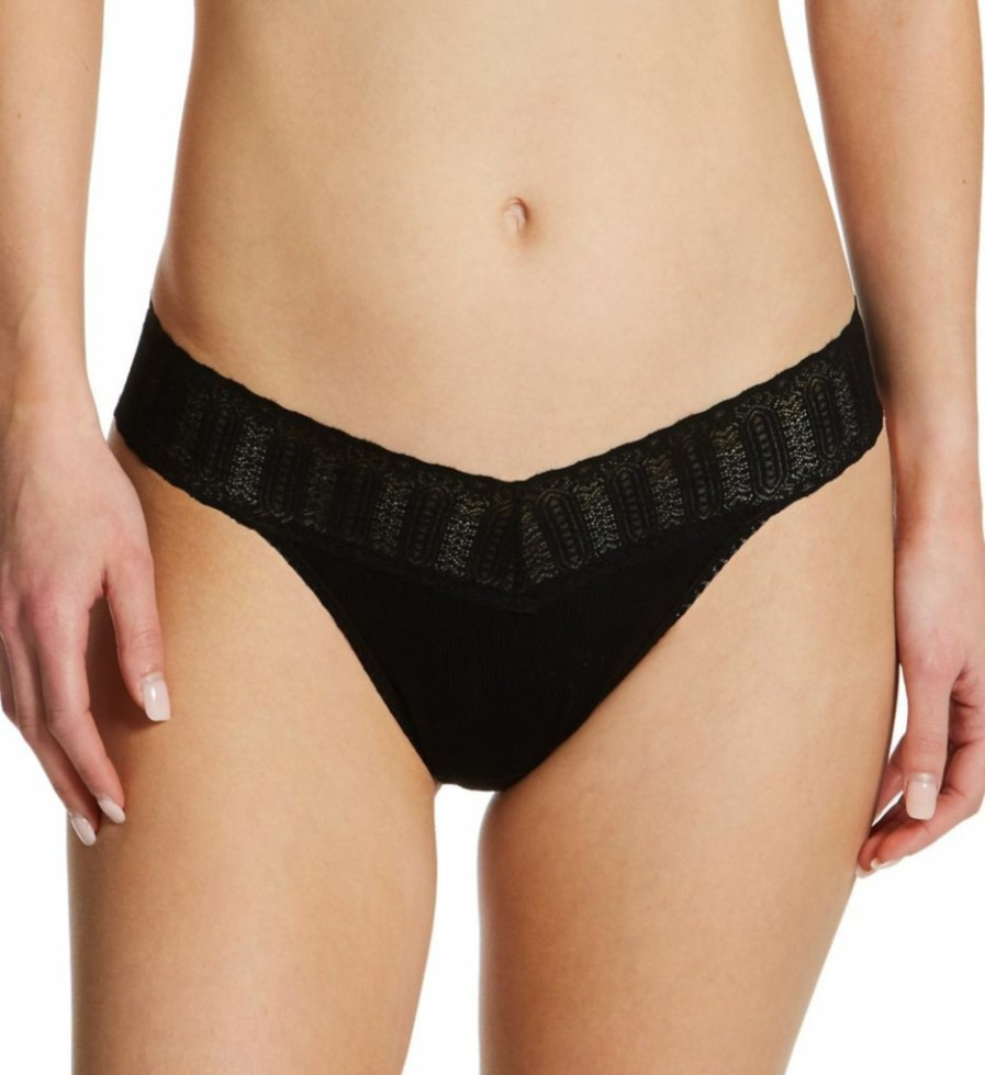 Thong Panties * | Discount Hanky Panky Eco Rib Original Rise Thong 671181