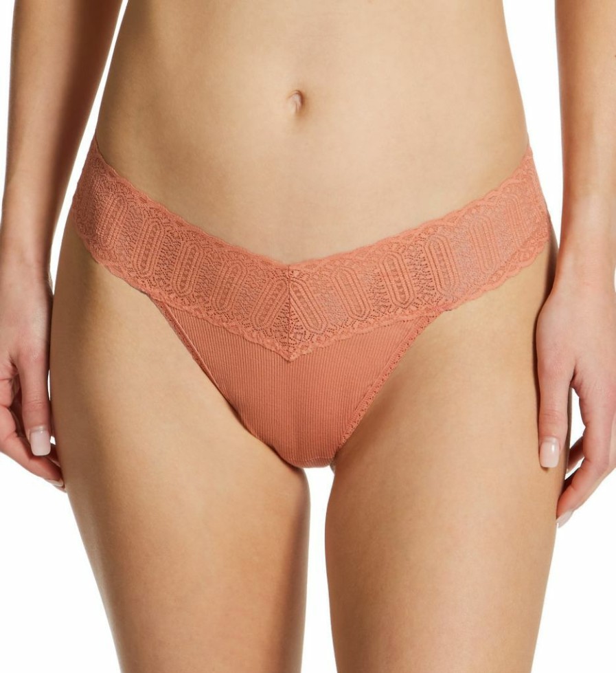 Thong Panties * | Discount Hanky Panky Eco Rib Original Rise Thong 671181