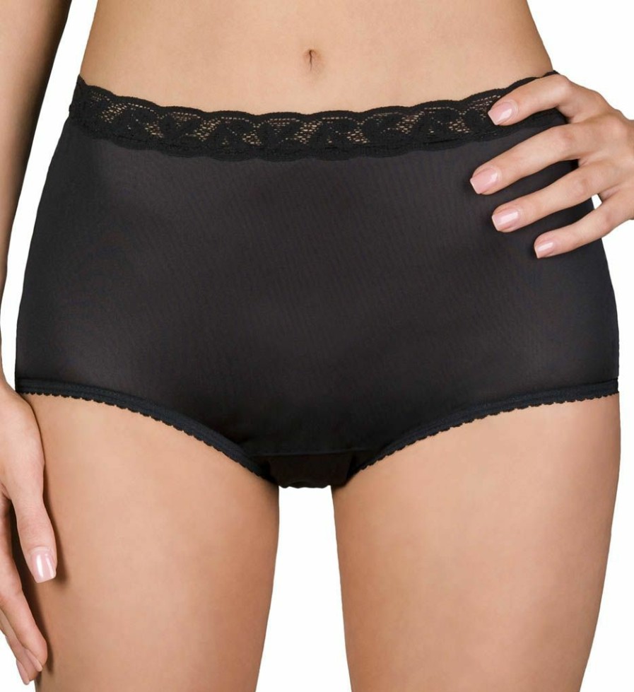 Brief Panties * | Exceptional Design Shadowline Nylon Classics Brief Panty 17014