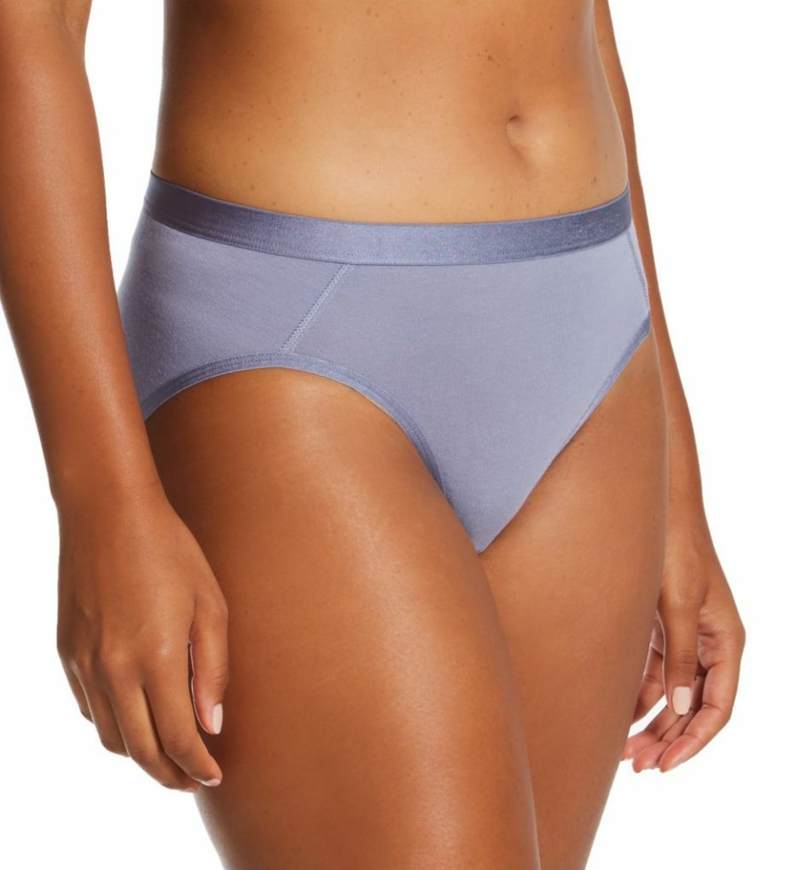 Bikini Panties * | Excellent Warner'S Easy Does It Modal Modern Hi Cut Bikini Panty Rt9001P Bluegranite