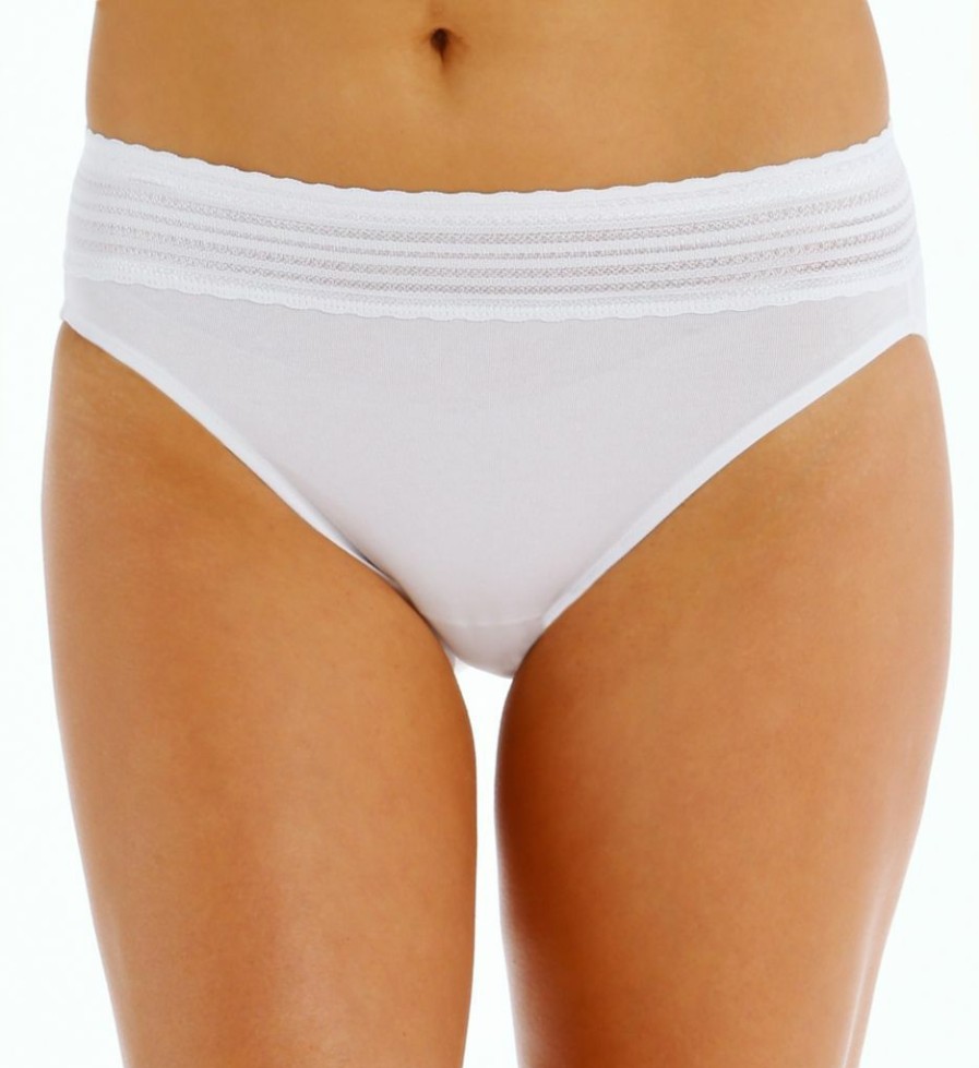 Lace Panties * | Discount Warner'S No Pinching No Problems Cotton Hi-Cut With Lace Rt2091P