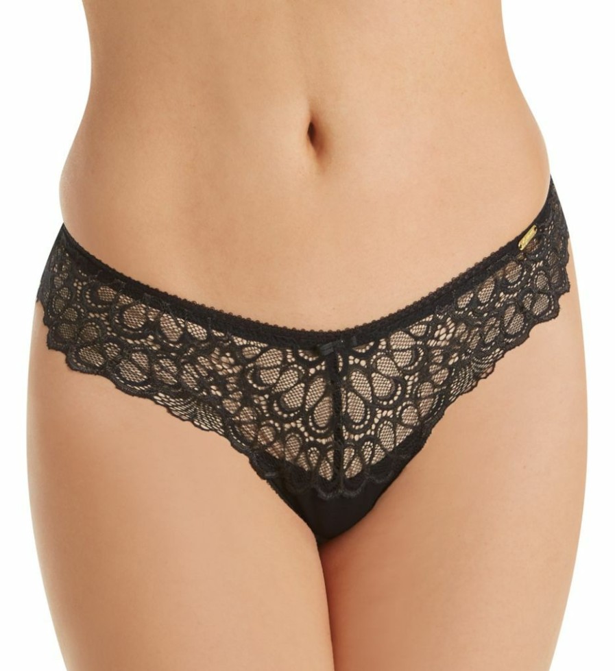 Thong Panties * | On Sale Gossard Swirl Thong 17806 Black