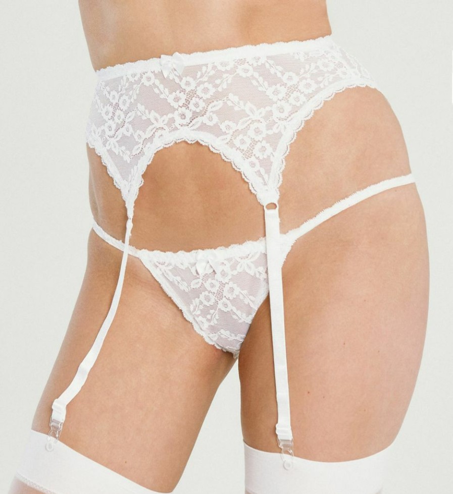 Lace Panties * | On Sale Va Bien Lace Garter Belt 6102