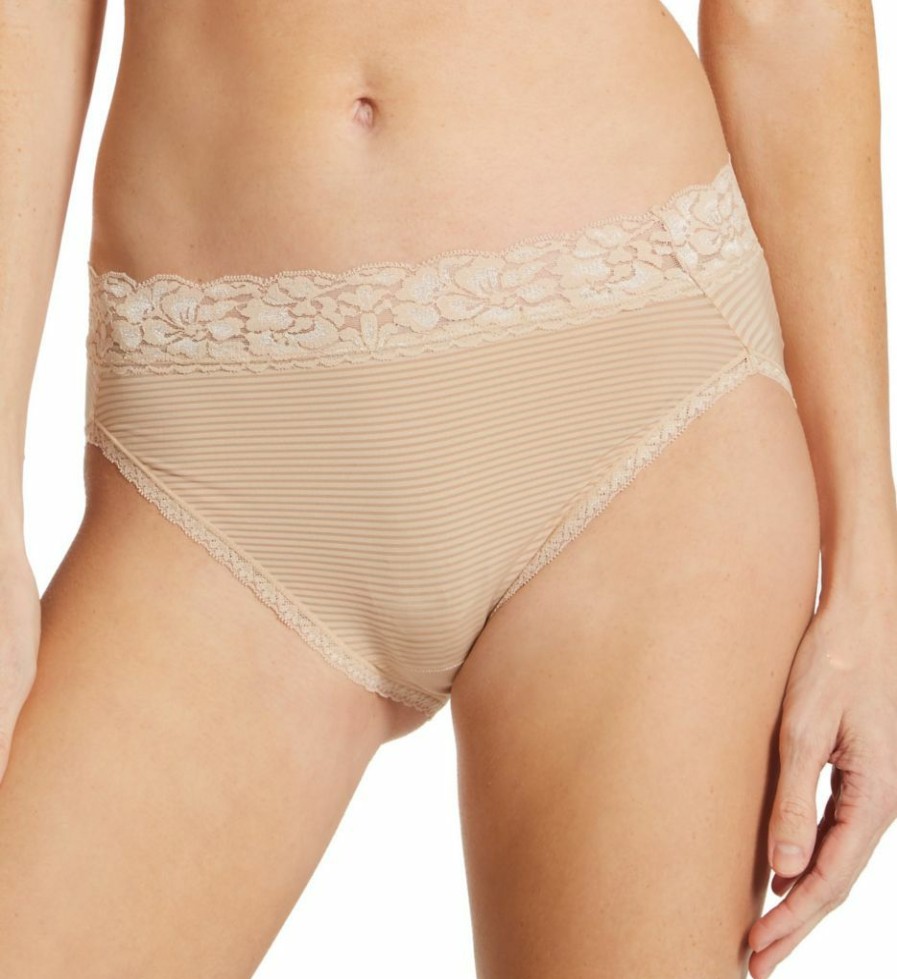 Lace Panties * | New Collections Vanity Fair Flattering Lace Hi Cut Brief Panty 3 Pack 13383