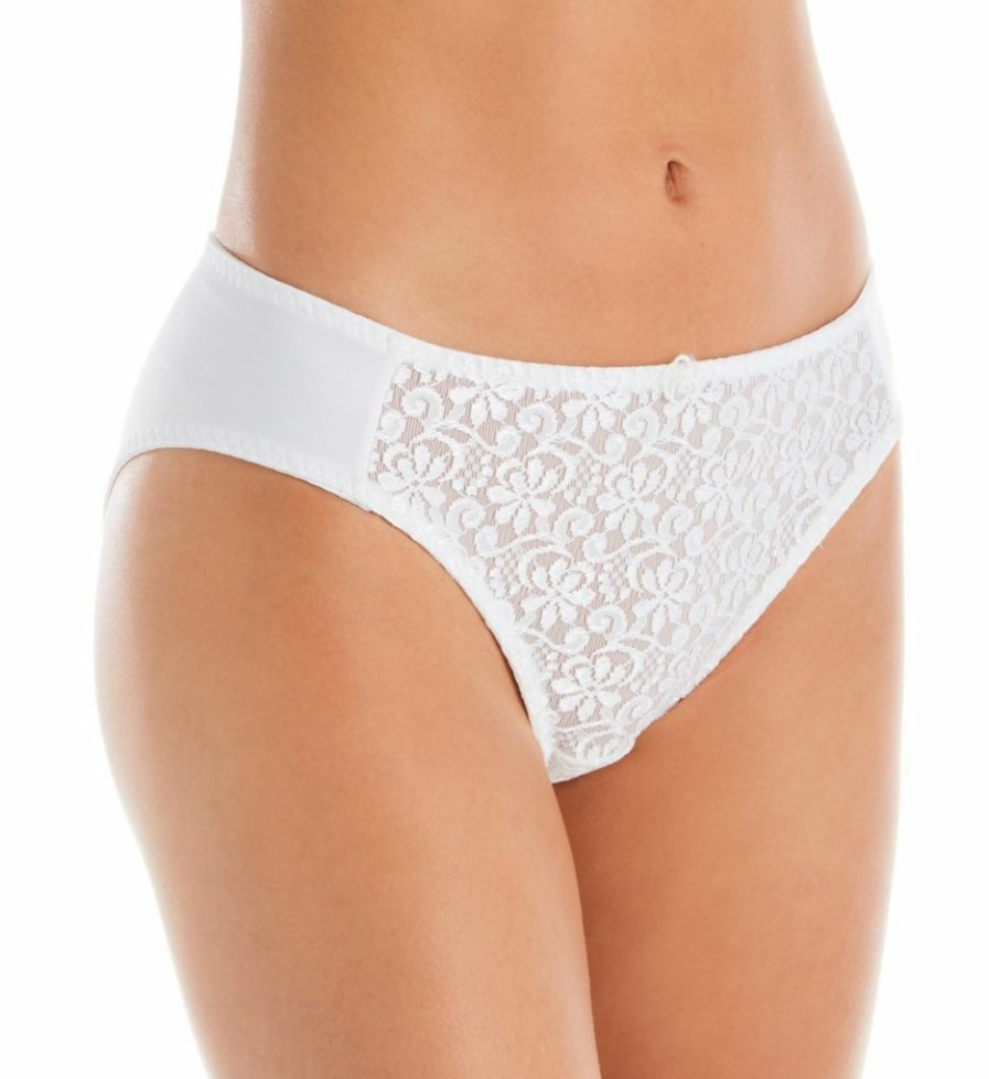 Lace Panties * | New Products Carnival Tuxedo Lace Microfiber Low Rise Bikini Panty 3137