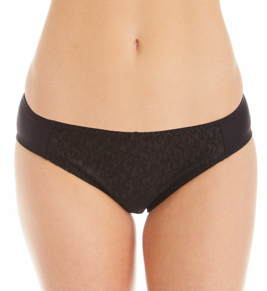 Lace Panties * | New Products Carnival Tuxedo Lace Microfiber Low Rise Bikini Panty 3137