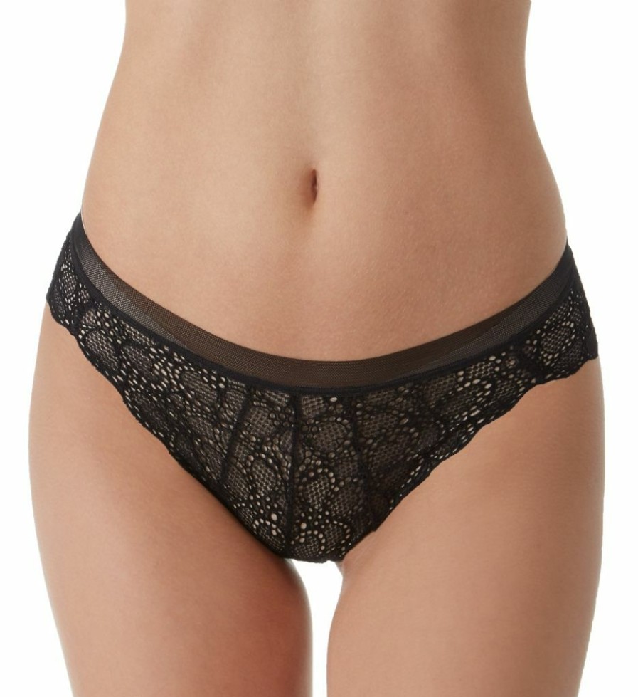 Lace Panties * | Free Delivery Dkny Superior Lace Brazilian Bikini Panty Dk4944