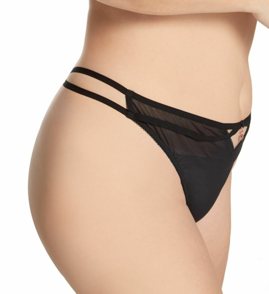 Thong Panties * | Opening Sales Curvy Kate Scantilly Unchained Thong St6200 Black