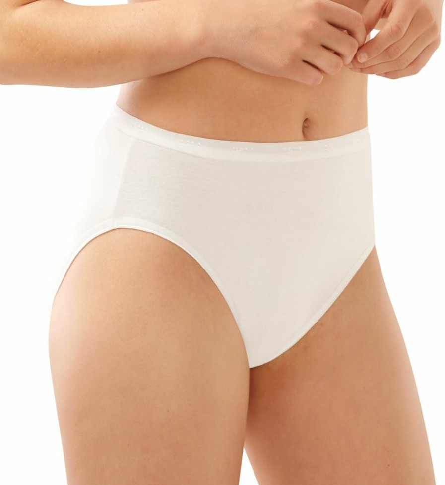 Brief Panties * | Shop Bali Full-Cut-Fit Stretch Cotton Hi-Cut Brief Panty Ff62