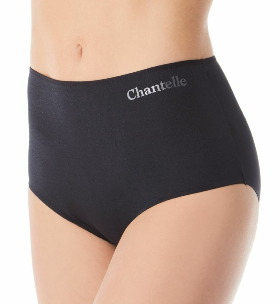 Brief Panties * | Shop Chantelle Prime Shape Light High Waist Brief Panty 12B8 Black