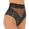 Lace Panties * | Lower Prices Pour Moi Contradiction Suspense Lace Up Deep Brief Panty 11805 Black