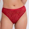 Lace Panties * | Opening Sales Curvy Kate Lace Daze Brazilian Panty Ck4420 Lipstickred