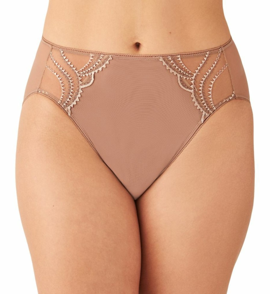 Brief Panties * | Delicate Design Wacoal Evocative Edge Hi Cut Brief Panty 841304