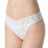 Thong Panties * | Fantastic Model Hanky Panky I Do Original Lace Thong 6511 White