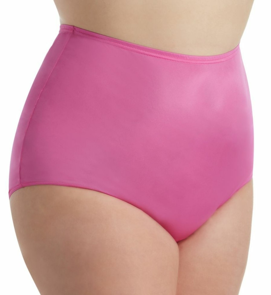 Brief Panties * | Discount Shadowline Plus Size Hidden Elastic Nylon Classic Brief Panty 17032P