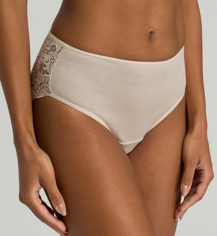 Brief Panties * | On Sale Hanro Luxury Moments Hi Cut Brief Panty 71480