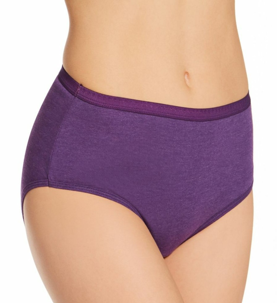 Brief Panties * | New Collections Hanes Cotton Brief Panty 6 Pack 40H6Cc