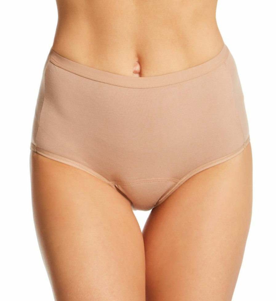 Brief Panties * | Excellent Hanes Comfort Period Moderate Brief Panty 3 Pack 40Fdm3 Pecan/Grey/Black