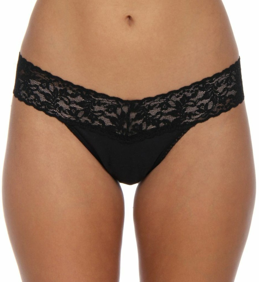 Thong Panties * | Free Delivery Hanky Panky Supima Cotton Low Rise Thong 891581