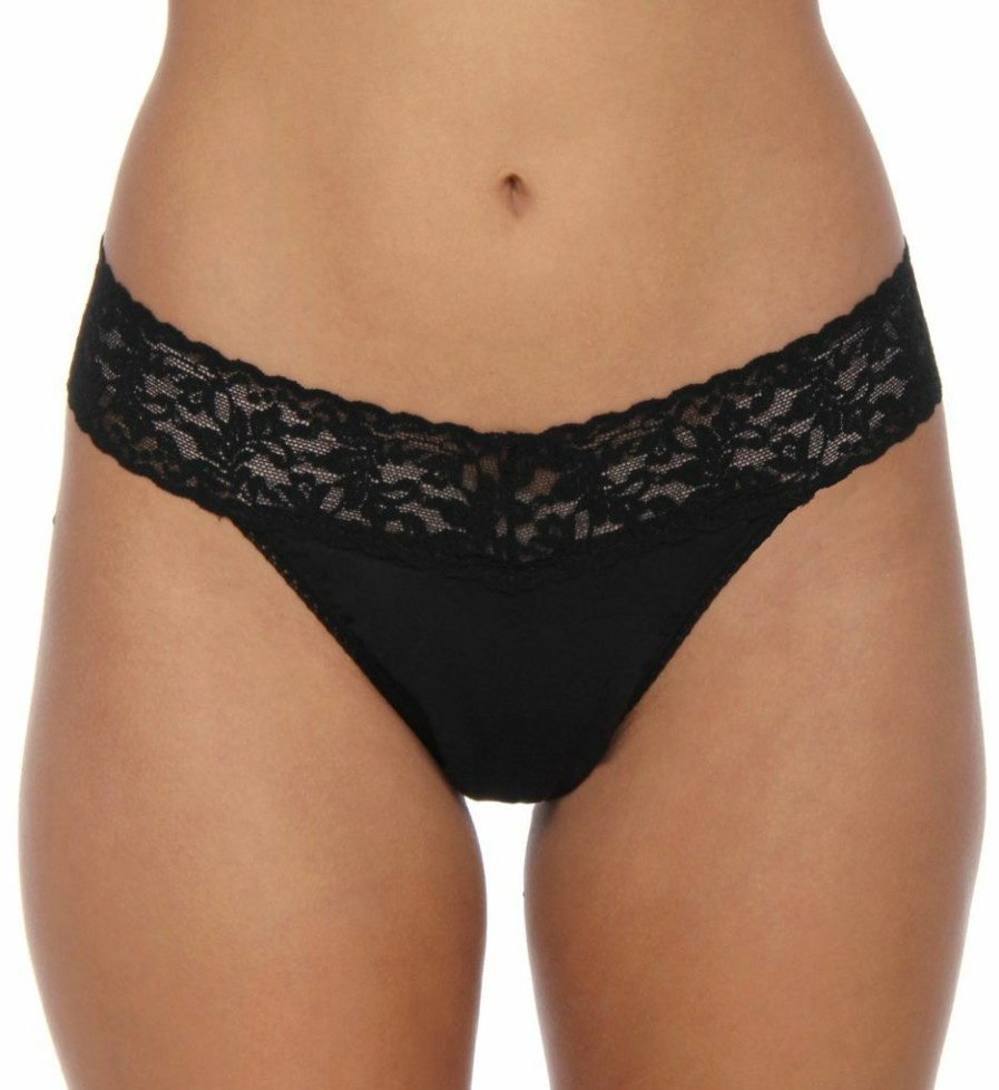 Thong Panties * | New Products Hanky Panky Supima Cotton Original Rise Thong 891801