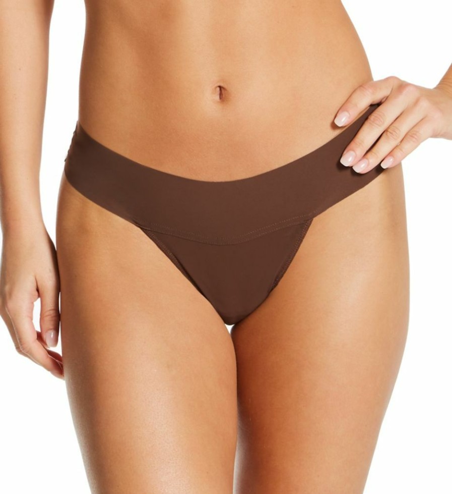 Thong Panties * | Bargain Sale Hanky Panky Breathe Natural Rise Thong 6J1661B