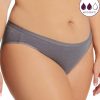 Bikini Panties * | Fascinating Model Hanes Comfort Period Moderate Bikini Panty 42Fdm3 Pecan/Grey/Black