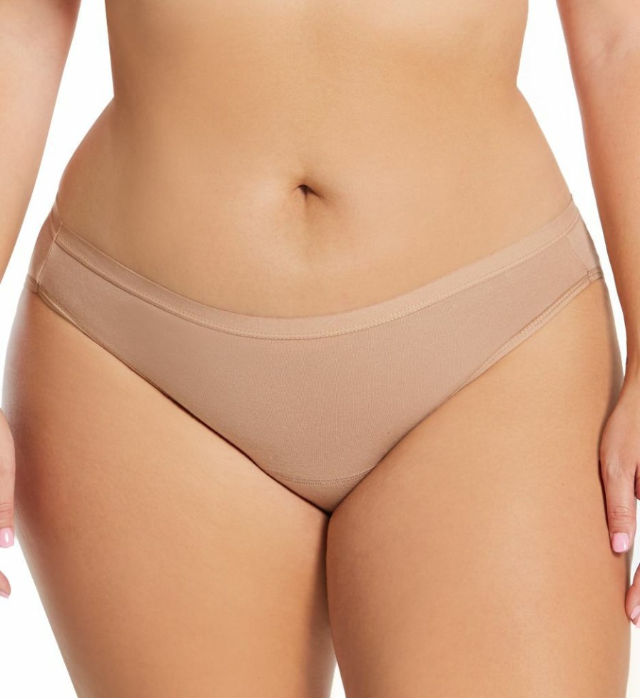 Bikini Panties * | Fascinating Model Hanes Comfort Period Moderate Bikini Panty 42Fdm3 Pecan/Grey/Black