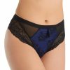 Brief Panties * | Shop Pour Moi Sensation High Leg Brief Panty 16106 Black/Cobalt