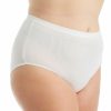 Brief Panties * | Lower Prices Fruit Of The Loom Fit For Me Plus Size Cotton Brief Panties 3 Pack 3Dbrwhp White