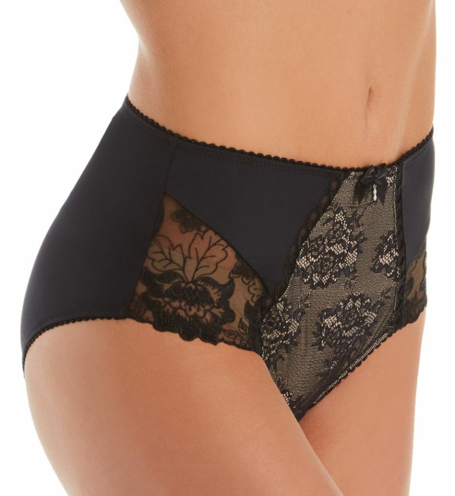 Lace Panties * | Free Delivery Pour Moi Sophia Lace Embroidered Deep Brief Panty 3828