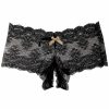 Brief Panties * | Exceptional Design Hanky Panky After Midnight Peek-A-Boo Crotchless Brief Panty 972701 Black