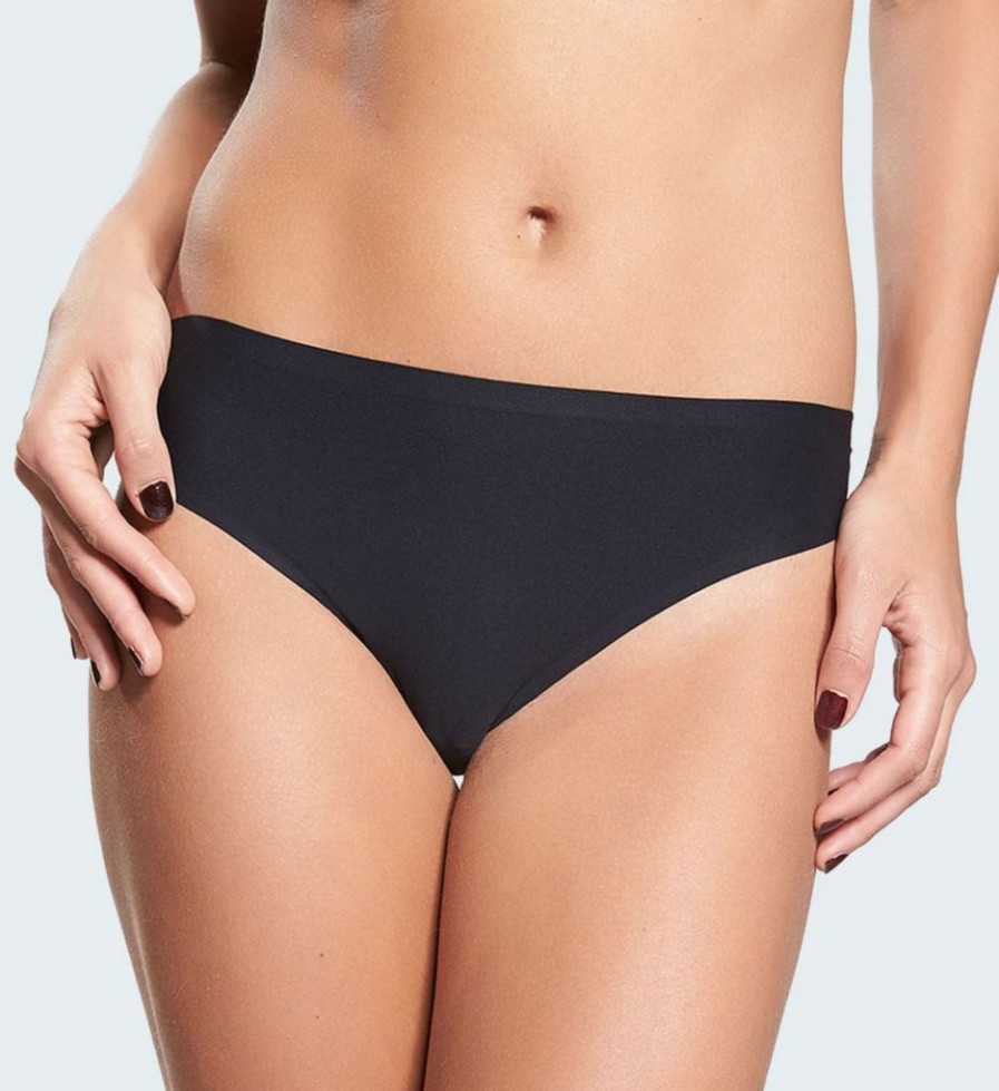 Thong Panties * | Exceptional Design Chantelle Soft Stretch Seamless Thong Panty 3 Pack 1002 Black