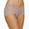 Lace Panties * | Opening Sales Hanky Panky Signature Lace Retro V-Kini Panty 2 Pack 9K2124K Taupe/Chai